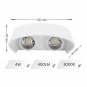 APLICA LED PERETE LUMARO 4W 400LM 3000K ALBA 120*78*40MM