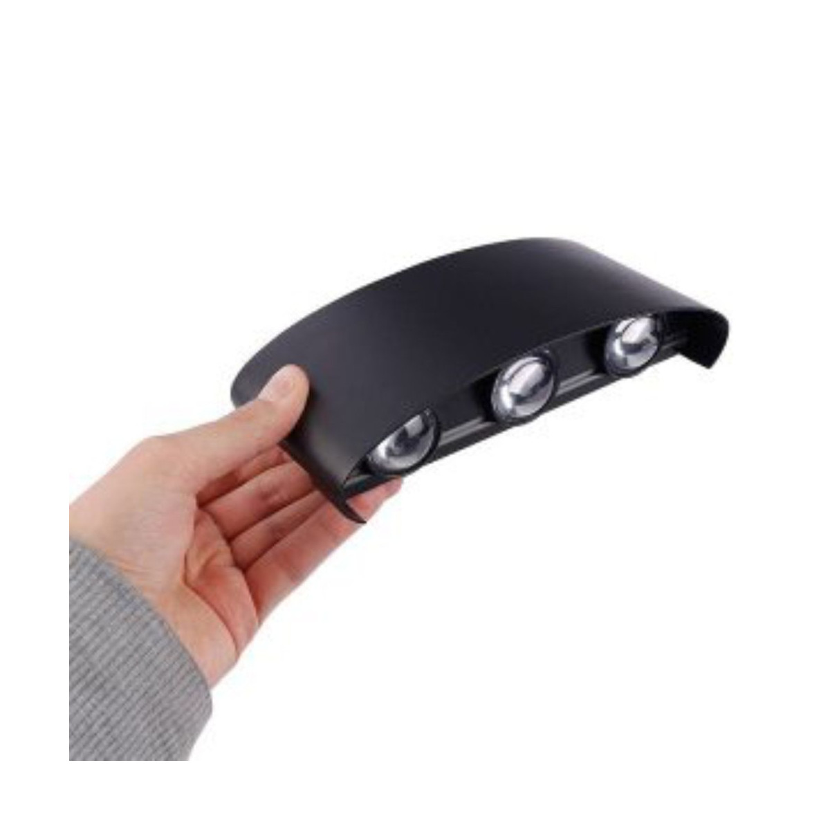 APLICA LED PERETE LUMARO 6W 420LM 3000K NEGRU 168*78*42MM