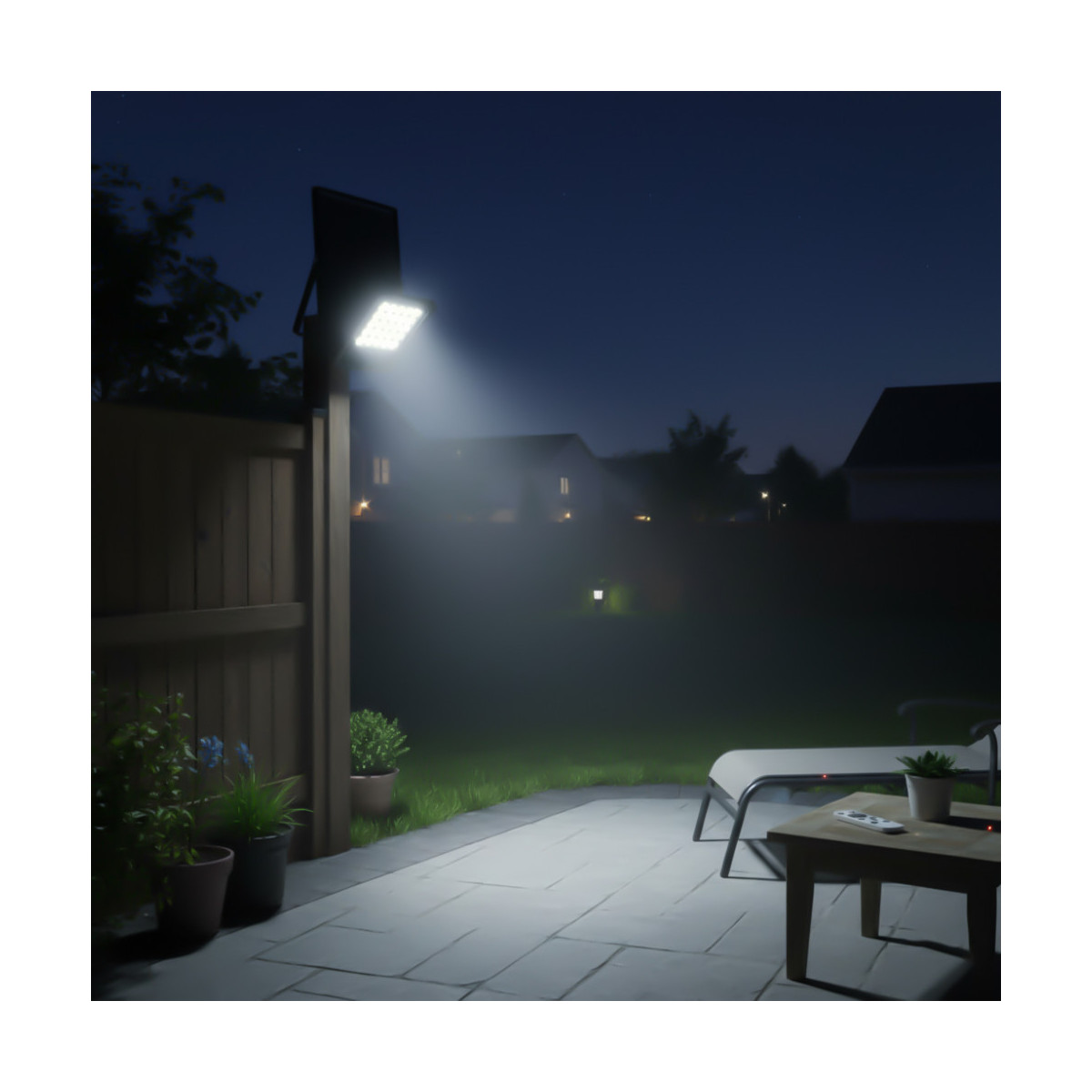Proiector led SMD cu Panou Solar si telecomanda - 100W/6500k