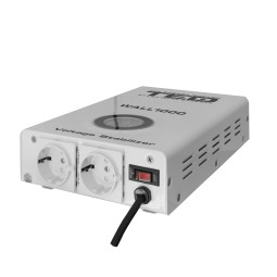 Stabilizator de tensiune de perete AVR 1000VA 600W – Afișaj LCD – 2 ieșiri – TED Electric