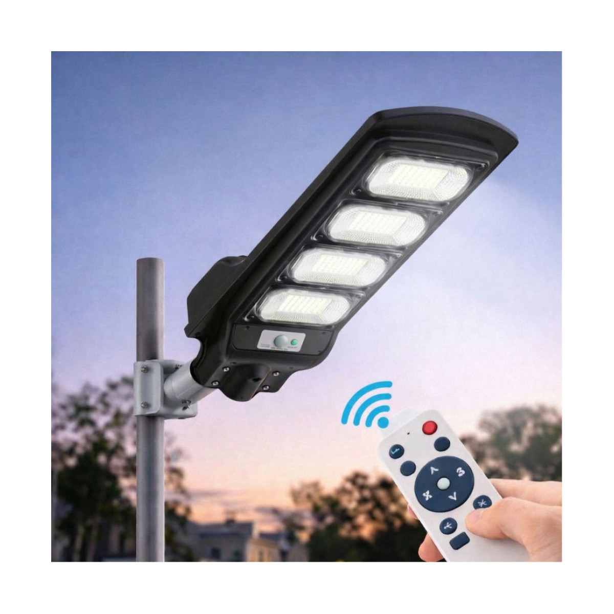 Corp Stradal cu Panou Solar Monocristalin Integrat si telecomanda - 200W/6500k