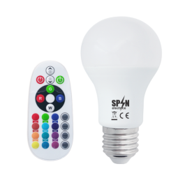 Bec Led E27 8W 70W  Rgb+6400K  lumina rece  850Lm + Smart Kit Telecomanda