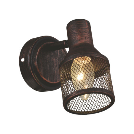 Aplica Flask LY-1029, 1 x E14, negru + maro antichizat, modern