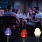 Lampa solara de gradina Home MX 815 LED, inaltime 42 cm, schimbatoare de culoare, metal/sticla