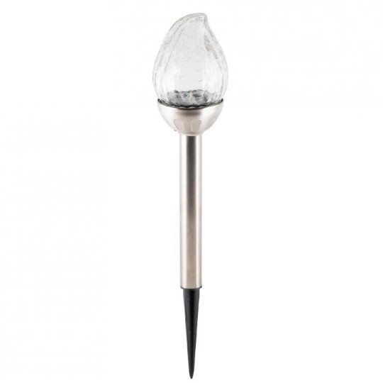 Lampa solara de gradina Home MX 815 LED, inaltime 42 cm, schimbatoare de culoare, metal/sticla