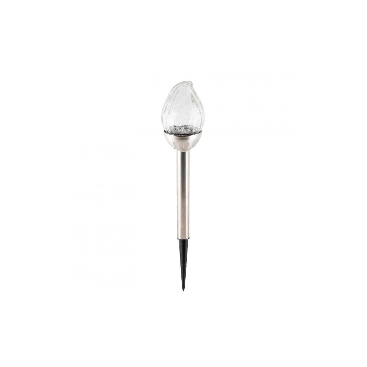 Lampa solara de gradina Home MX 815 LED, inaltime 42 cm, schimbatoare de culoare, metal/sticla
