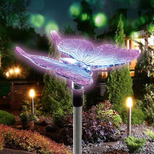Lampa cu incarcare solara tip fluture