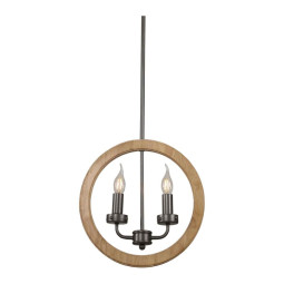 Suspensie CESENA SP2, KL6348, 2xE14, natur, negru