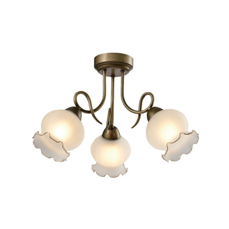 Candelabru COLUMBINE 3, KL103010, 3xE27, alb, alamă antichizată