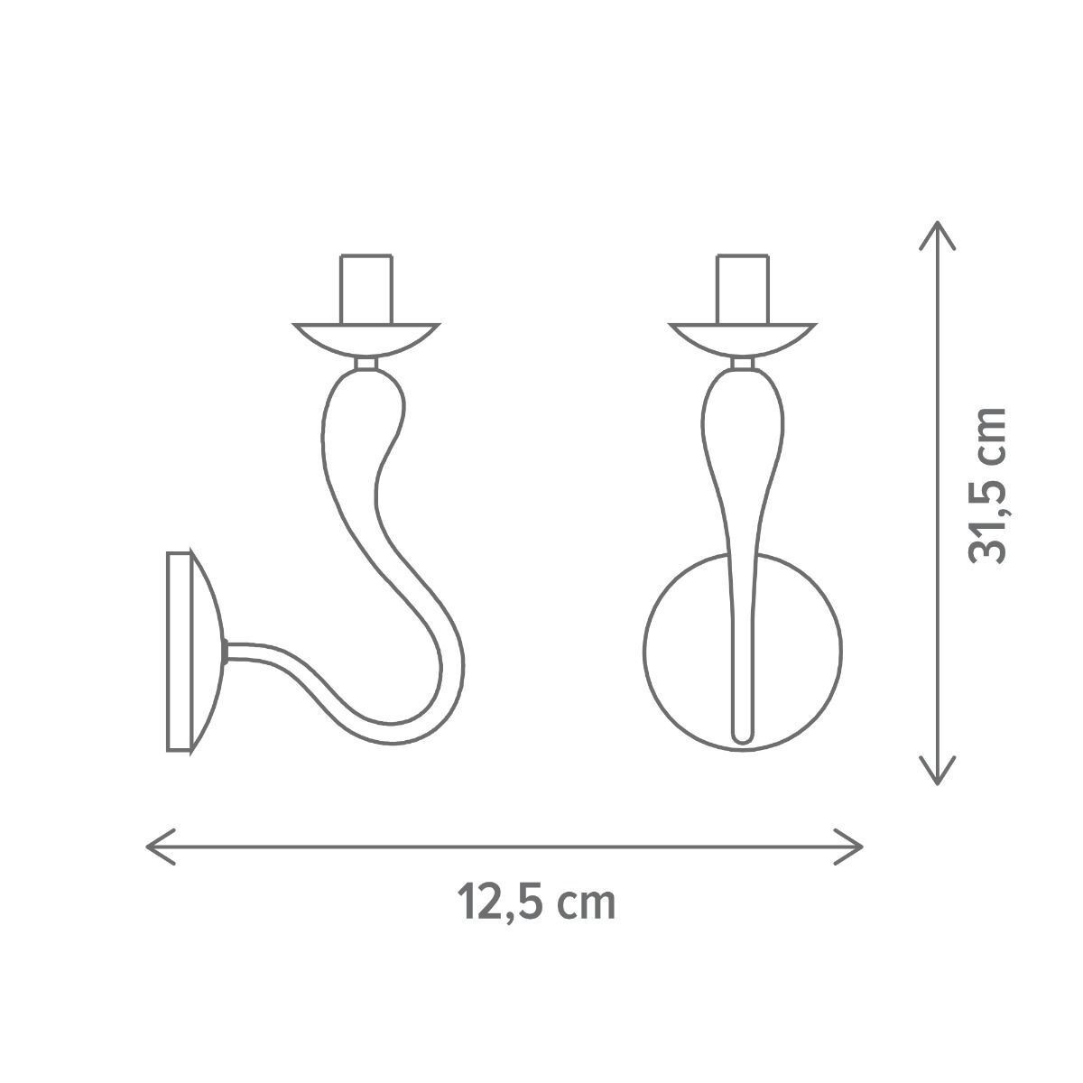 Aplică IMPRESS AP1, KL101012, 1xE14, alb