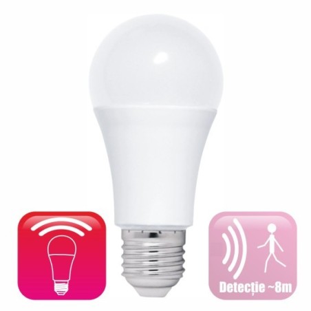 Bec LED cu senzor miscare microunde