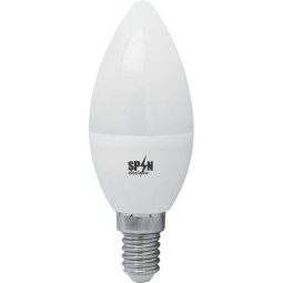 Bec Led Lumanare E14, model C37, 7W  60W, 6400K, lumina rece