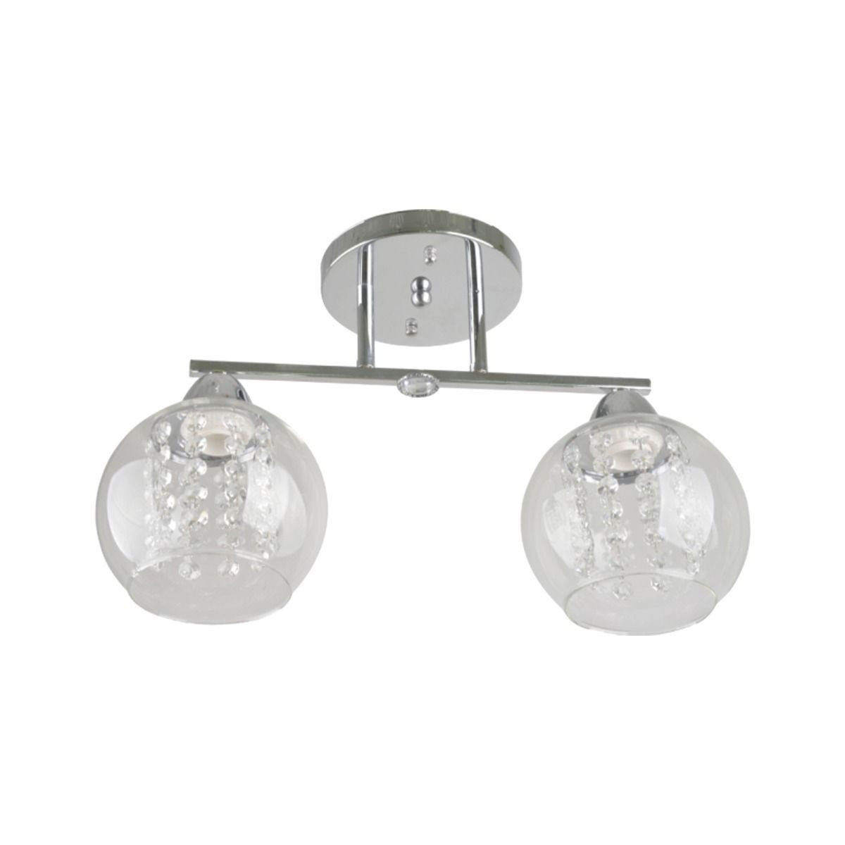 Candelabru KARA 2, LY-3323, 2xE27, transparent, crom