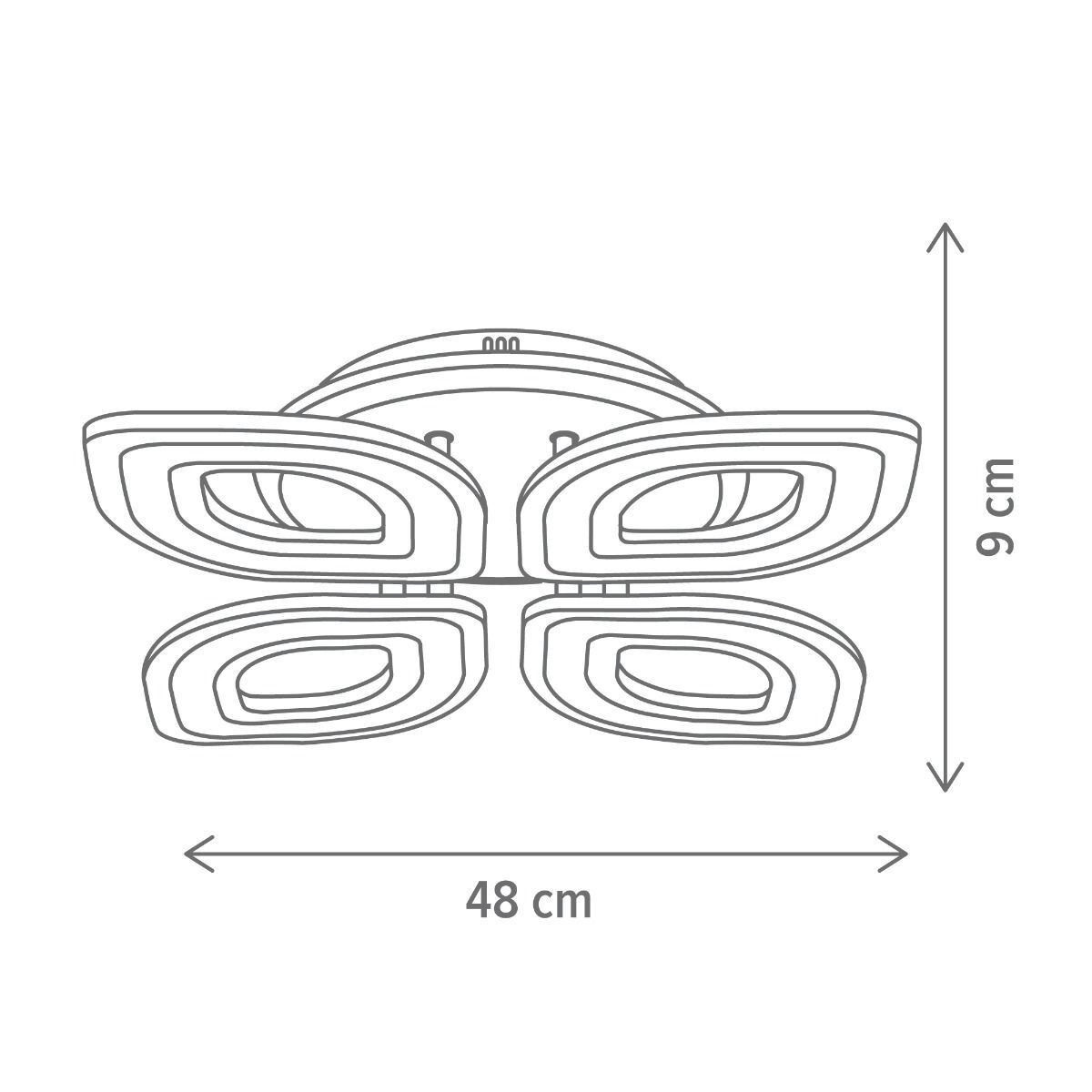 Plafonieră LED DORIS PL2+2, KL151071, 94W, 3000-6500K, alb . 5 ANI GARaNTIE!!!