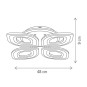 Plafonieră LED DORIS PL2+2, KL151071, 94W, 3000-6500K, alb . 5 ANI GARaNTIE!!!