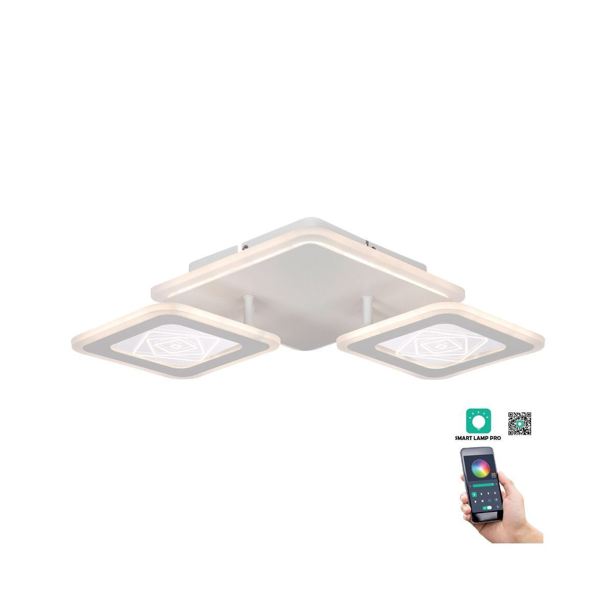 Plafonieră LED ESCAPE PL2, KL151075, 62W, 3000-6500K, alb