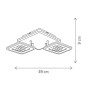 Plafonieră LED ESCAPE PL2, KL151075, 62W, 3000-6500K, alb