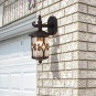 Aplica in jos de exterior 1 x E27 IP44 design sticla-crapata finisaj ruginiu