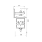 Aplica in jos de exterior 1 x E27 IP44 design sticla-crapata finisaj ruginiu