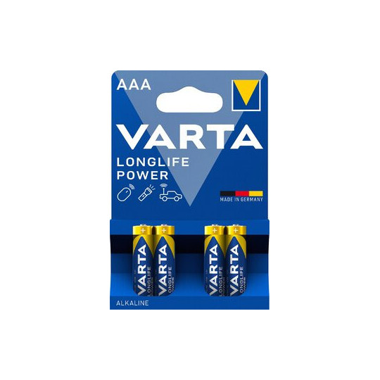 Baterii alcaline VARTA LongLife Power LR3/AAA,