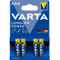 Baterii alcaline VARTA LongLife Power LR3/AAA,