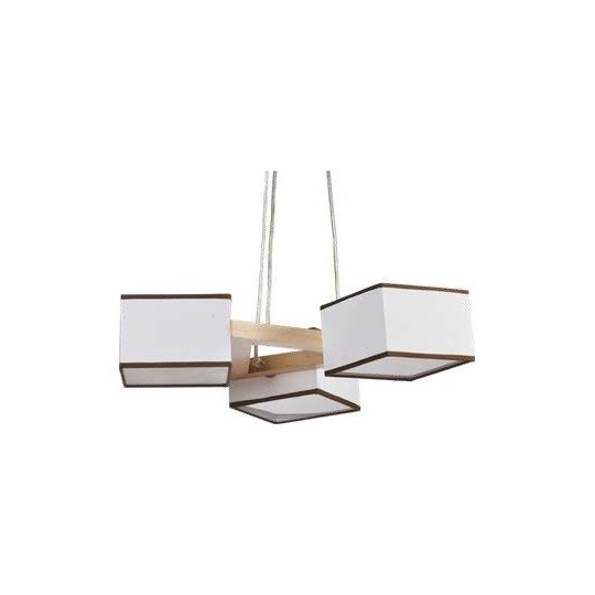Candelabru HALINA 3, KL6858, 3xE14, alb, maro, natur
