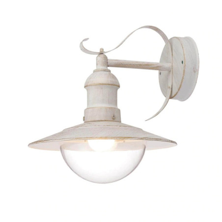 Aplica in jos de exterior, 1 x E27, IP44, design modern, finisaj alb rustic