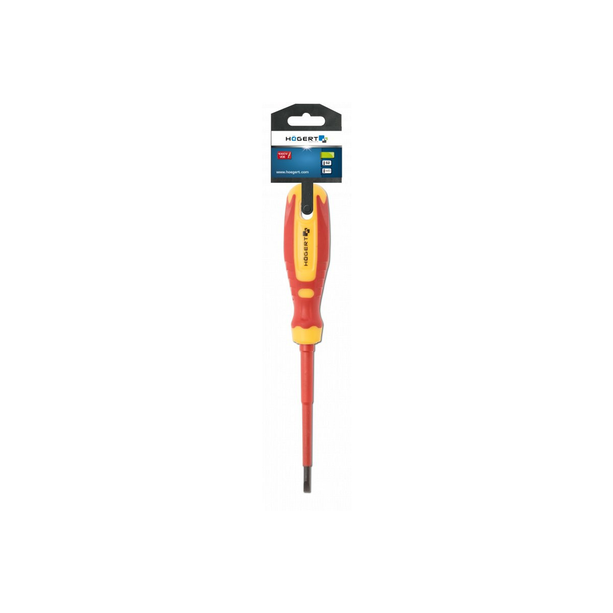 Șurubelniță cu cap plat izolată 5,5×125 mm, 1000 V, oțel CrMo
