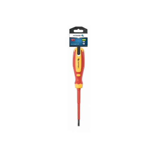 Șurubelniță cu cap plat izolată 4×100 mm, 1000 V, oțel CrMo