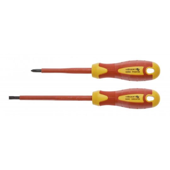 Set de șurubelnițe izolate din 2 piese, 1000 V, oțel S2
