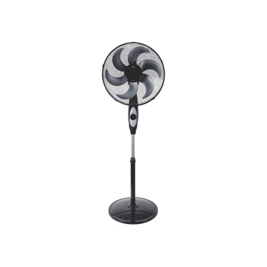 Ventilator cu picior 40cm, 75W, inaltime 1.3m, negru, Well Polar