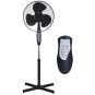 Ventilator cu picior, 43cm 45W, cu telecomanda, Well FAN-STAND-FREEZE-WL