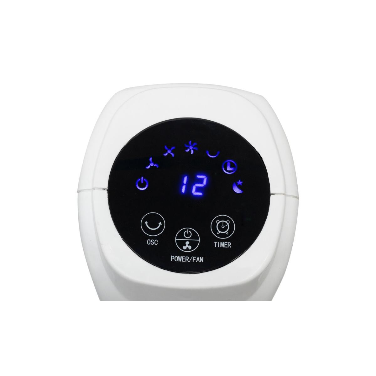 Ventilator tip stalp cu telecomanda, alb, 78 cm, 45 W