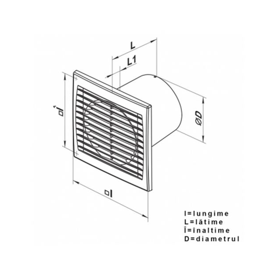 Ventilator diam 125mm 125S Vents