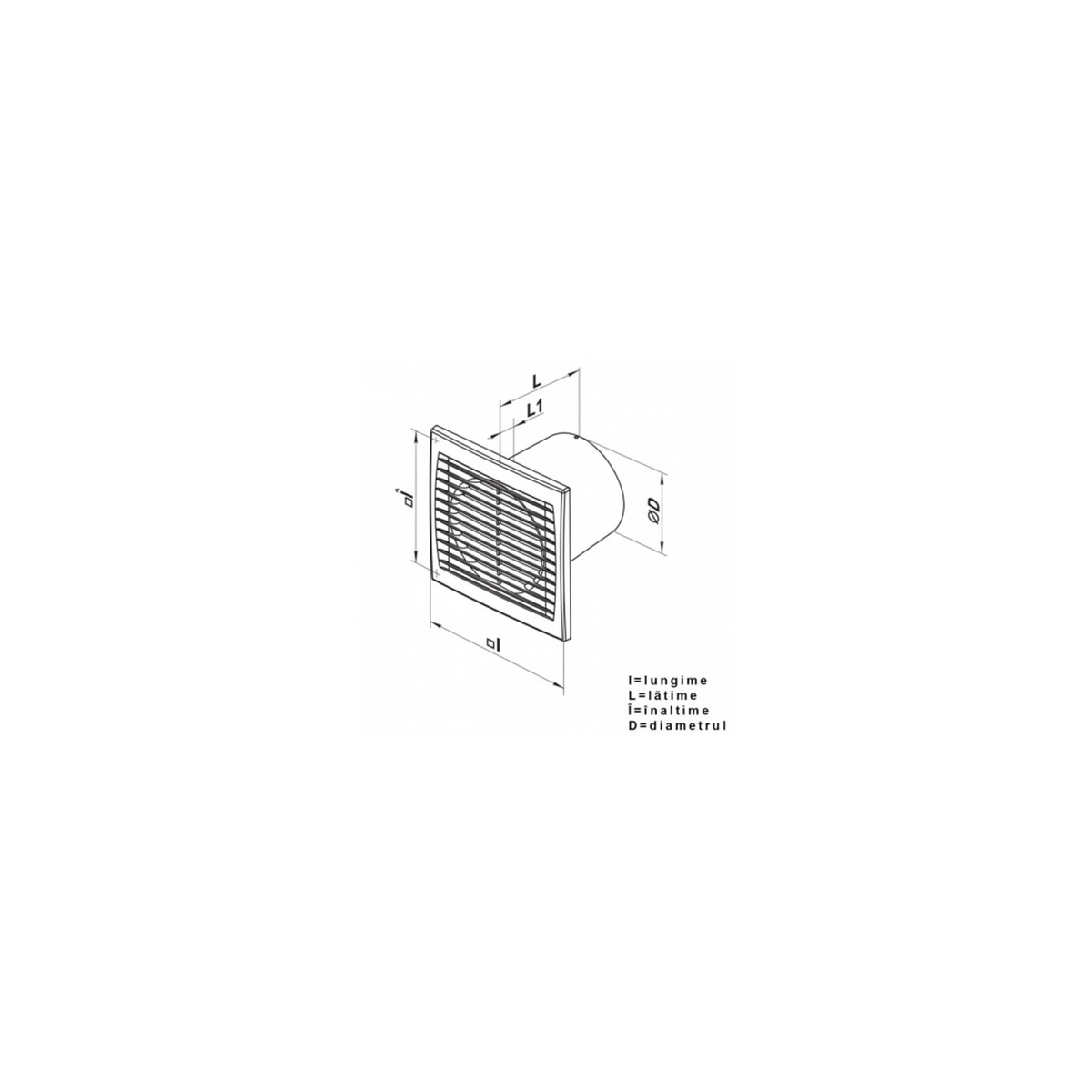 Ventilator diam 125mm 125S Vents
