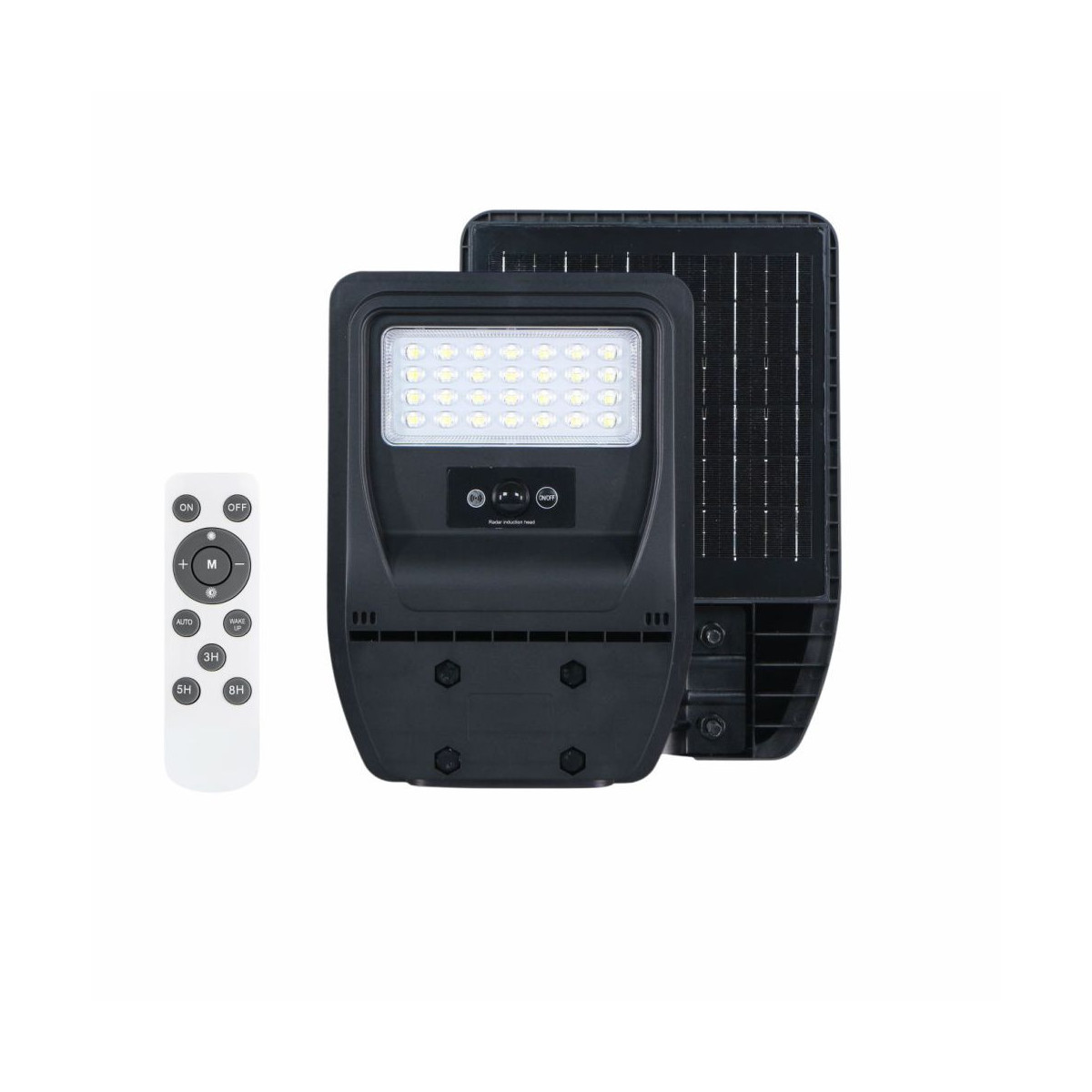 Corp Stradal cu sensor de miscare,panou solar monocristalin integrat si telecomanda - 30W/6500k