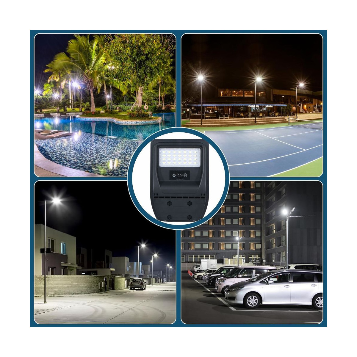 Corp Stradal cu sensor de miscare,panou solar monocristalin integrat si telecomanda - 30W/6500k