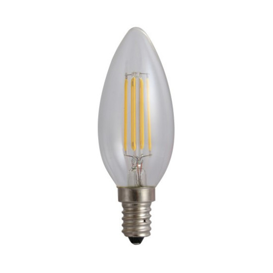 Bec Filament Lumanare E14, 4W  45W, 3000K, lumina calda