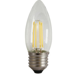 Bec Filament Lumanare E27, 4W  45W, 6500K, lumina rece, 480Lm