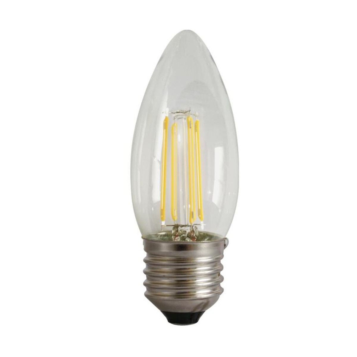Bec Filament Lumanare E27, 4W  45W, 6500K, lumina rece, 480Lm