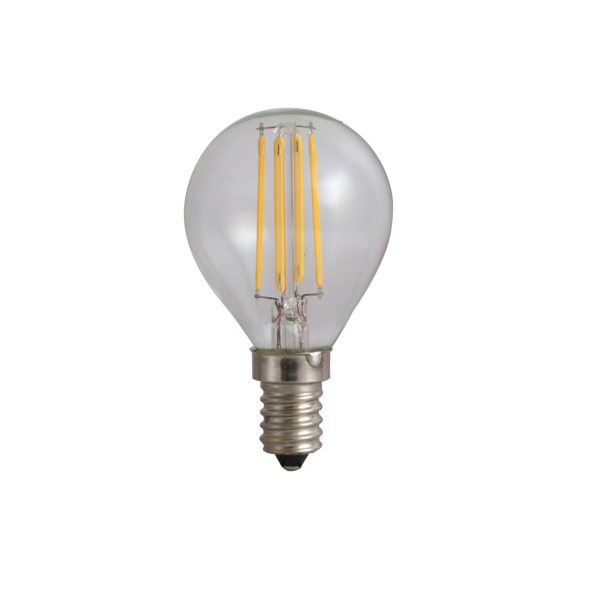 Bec Filament Sferic E14, 4W  45W, 6500K, lumina rece