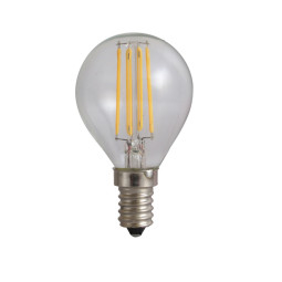 Bec Filament Sferic E14, 4W  45W, 3000K, lumina calda