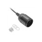 dulie E27 cu cablu și bloc terminal, AC220-240V, max.60W, 2×0.75mm2, 16cm, negru