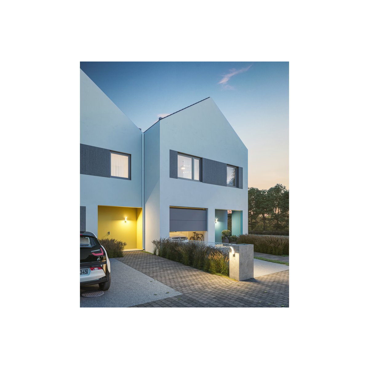 Aplica exterior de perete 10W 900lm IP54 4000K finisaj alb