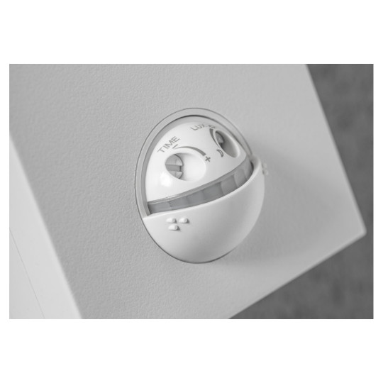 Corp de iluminat LED pentru fațadă PARIS cu senzor de mișcare, 10 W, 900 lm, 4000K, IP54, alb
