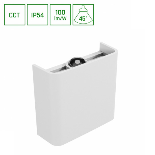 Lampă de perete exterioară Lunarix 1 albă IP54