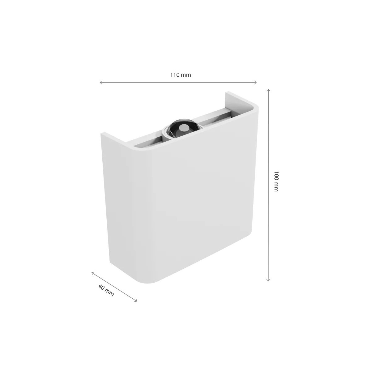 Lampă de perete exterioară Lunarix 1 albă IP54