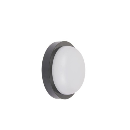 Aplica LED de exterior Rotunda Neagra Ø235, 18W 150W, 4000K, lumina neutra, cu protectie IP65