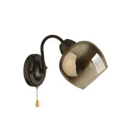 Aplica Kano KL101044, 1xE27, cu intrerupator, neagra+fumurie, IP20, Klausen
