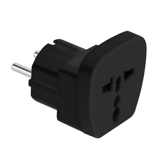 Adaptor stecher UK USA universal negru ZLA0566A